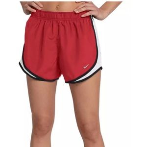 Nike Tempo Women's Brief-Lined Running Shorts, red with black/white trim, size